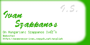 ivan szappanos business card